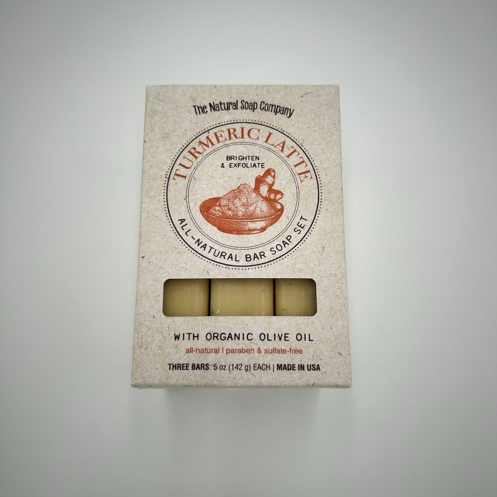 The National Soap Company ~ Turmeric Latte Nourishing Bar Soap Set 3 X‎ 5 oz Ea